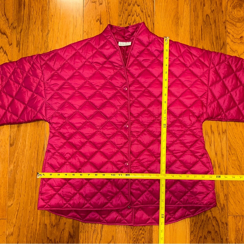 Joan Rivers Fuchsia Quilted Puffer Jacket - Picture 4 of 4